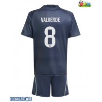 Real Madrid Federico Valverde #8 Bortedraktsett Barn 2025-26 Kortermet (+ Korte bukser)